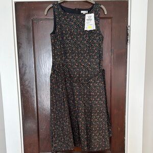 LL Bean Holiday Sleeveless Dress with Stag or reindeer print